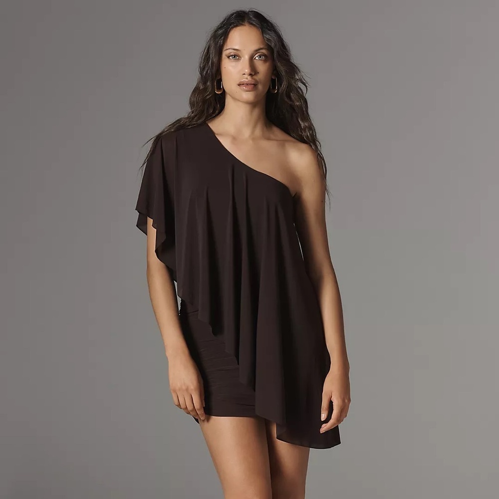 Ronny Kobo Stella One-Shoulder Mini Dress Size XL NWT
